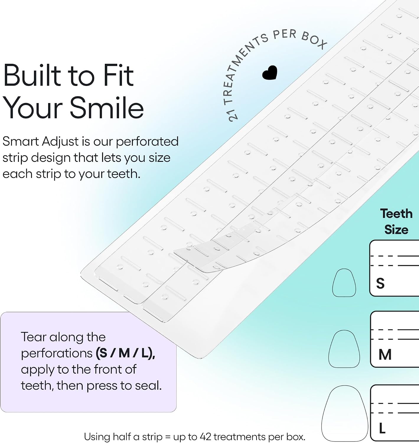 Something Nice Lumismart Whitening Strips - Dentist-Designed, Enamel Safe, up to 42 Treatments with Smart Adjust - Teeth Whitening Strips in Watermelon for Sensitive Teeth