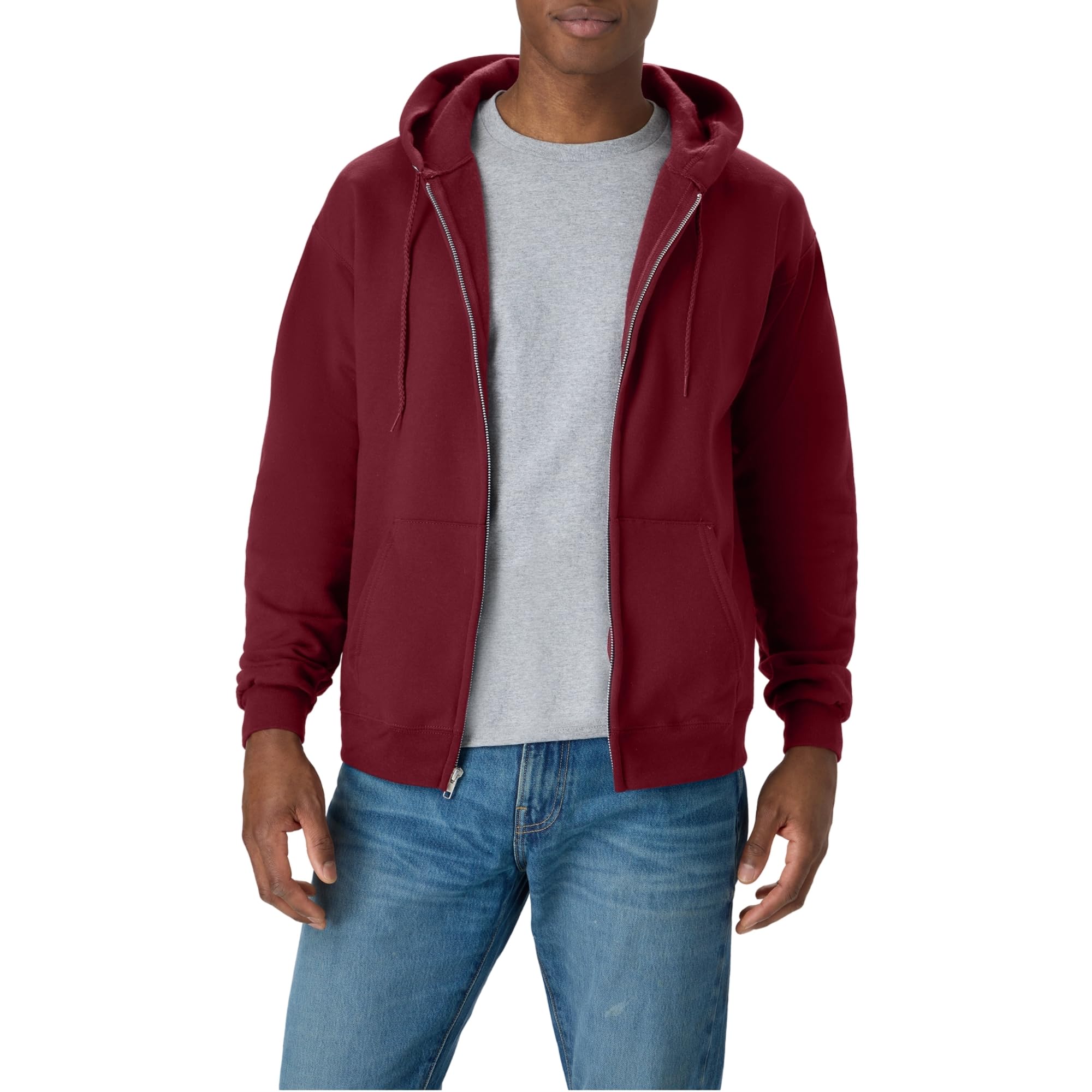 Hanes Men's Zip-up Hoodie, Ecosmart Fleece Full-zip Hoodie for Men, Hooded Sweatshirt