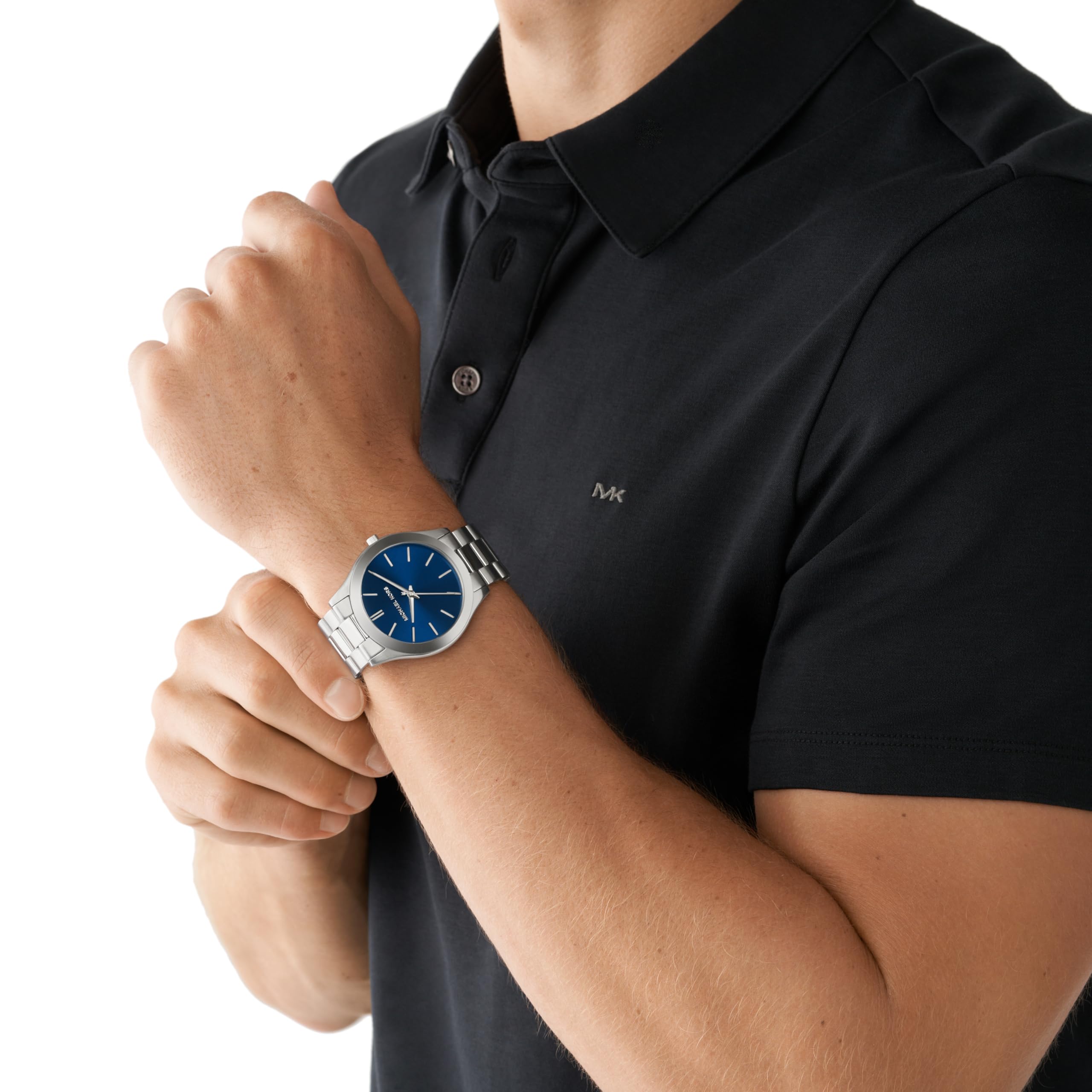 Michael Kors Oversized Slim Runway Men's Watch, Stainless Steel Watch for Men