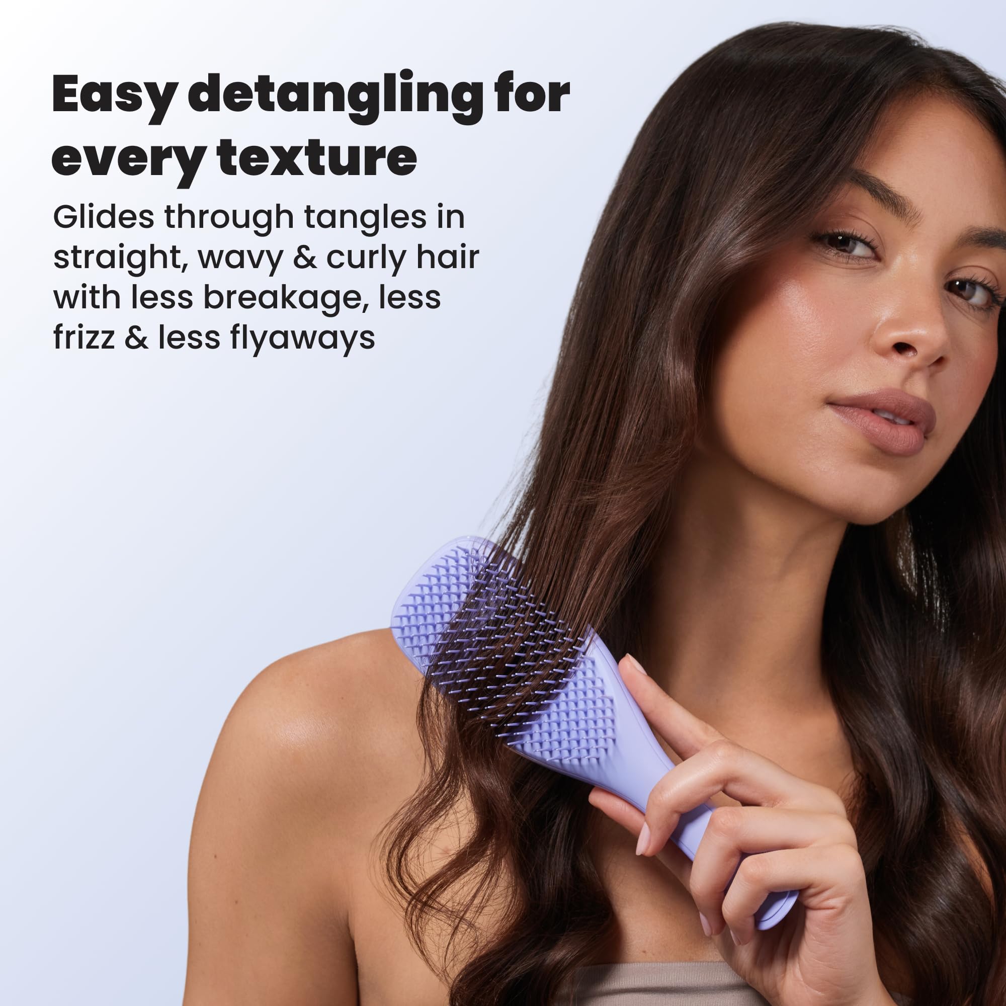 Tangle Teezer Ultimate Detangler Brush, Straight to Wavy, Apricot Blaze | Patented two-tier, regular-flex teeth reduce breakage & split ends on wet or dry hair; Shower-friendly hairbrush for all ages