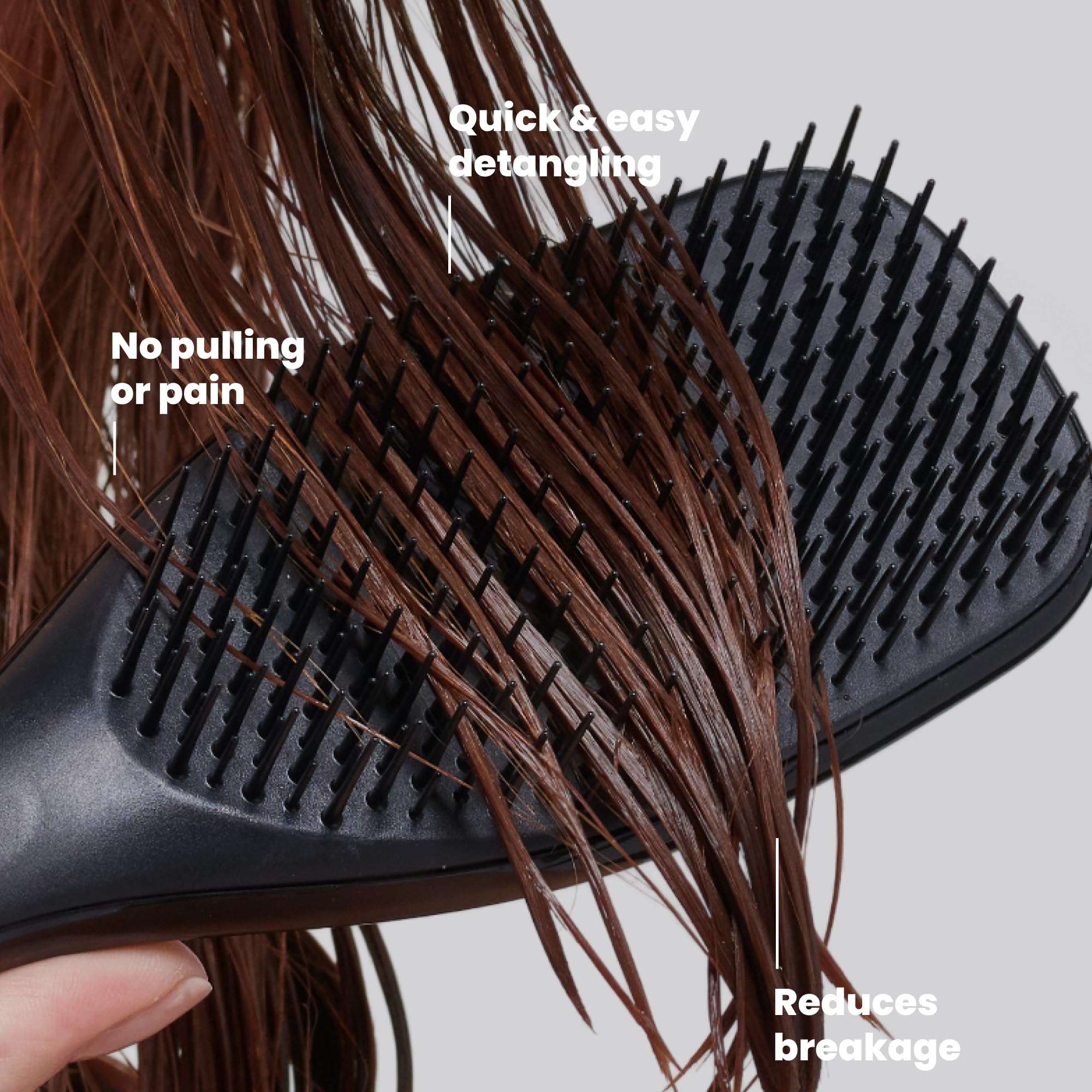 Tangle Teezer Ultimate Detangler Brush, Straight to Wavy, Apricot Blaze | Patented two-tier, regular-flex teeth reduce breakage & split ends on wet or dry hair; Shower-friendly hairbrush for all ages