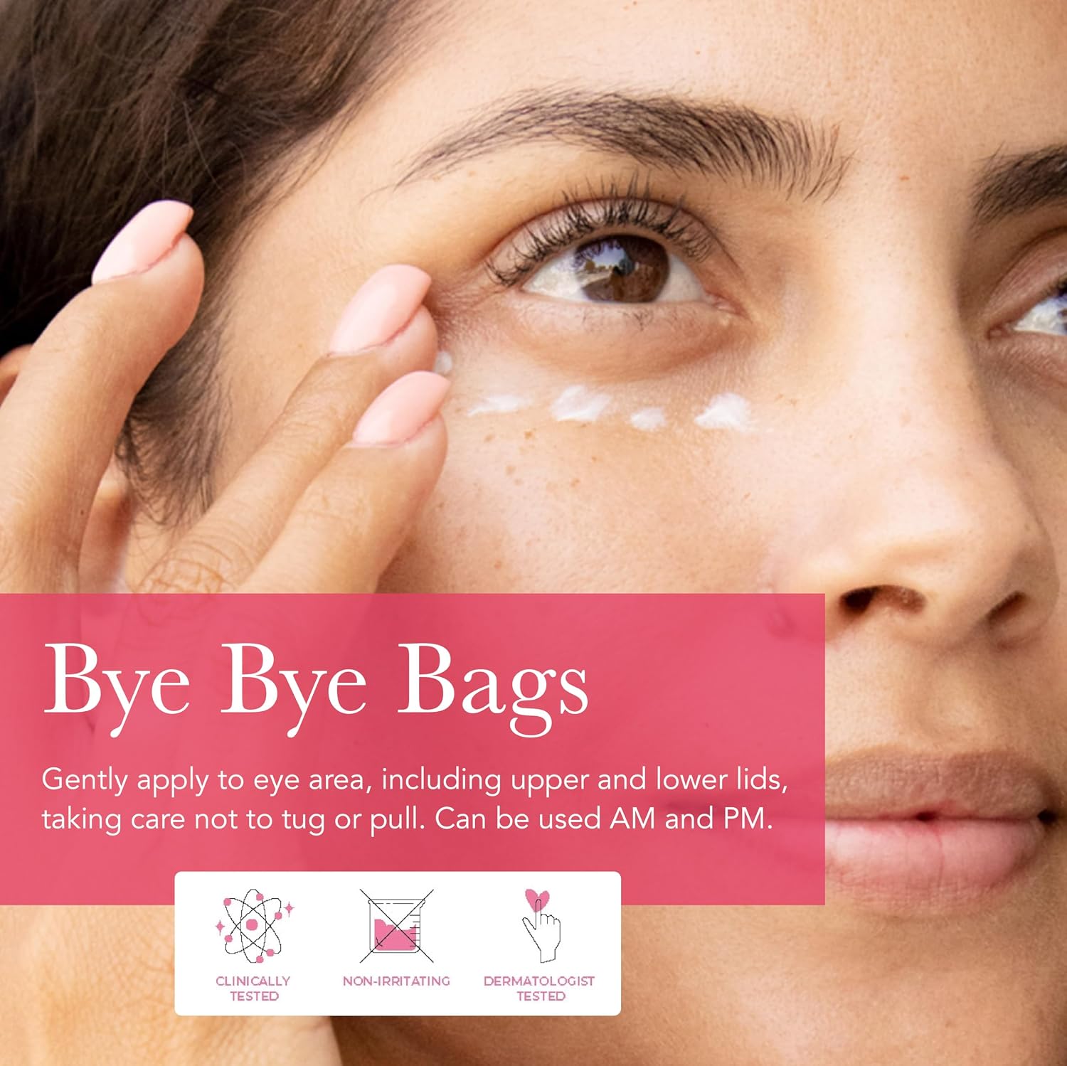 100% PURE Coffee Bean Caffeine Eye Cream, 1 oz | with Vitamin E, Green Tea, Rose; for Dry skin; Dark Circles; Vegan