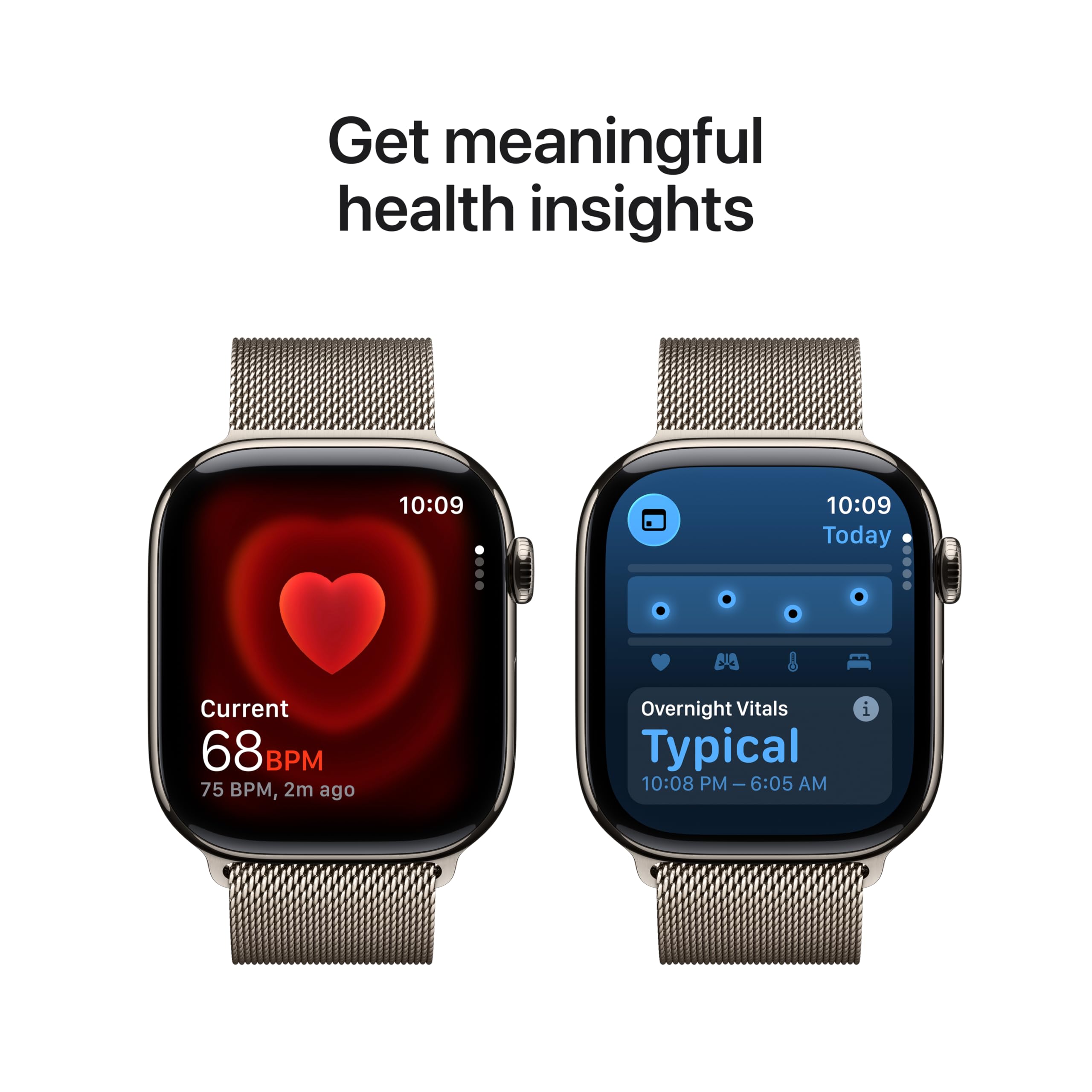 Apple Watch Series 11 [GPS 46mm] Smartwatch with Rose Gold Aluminum Case with Light Blush Sport Band - M/L. Sleep Score, Fitness Tracker, Health Monitoring, Always-On Display, Water Resistant