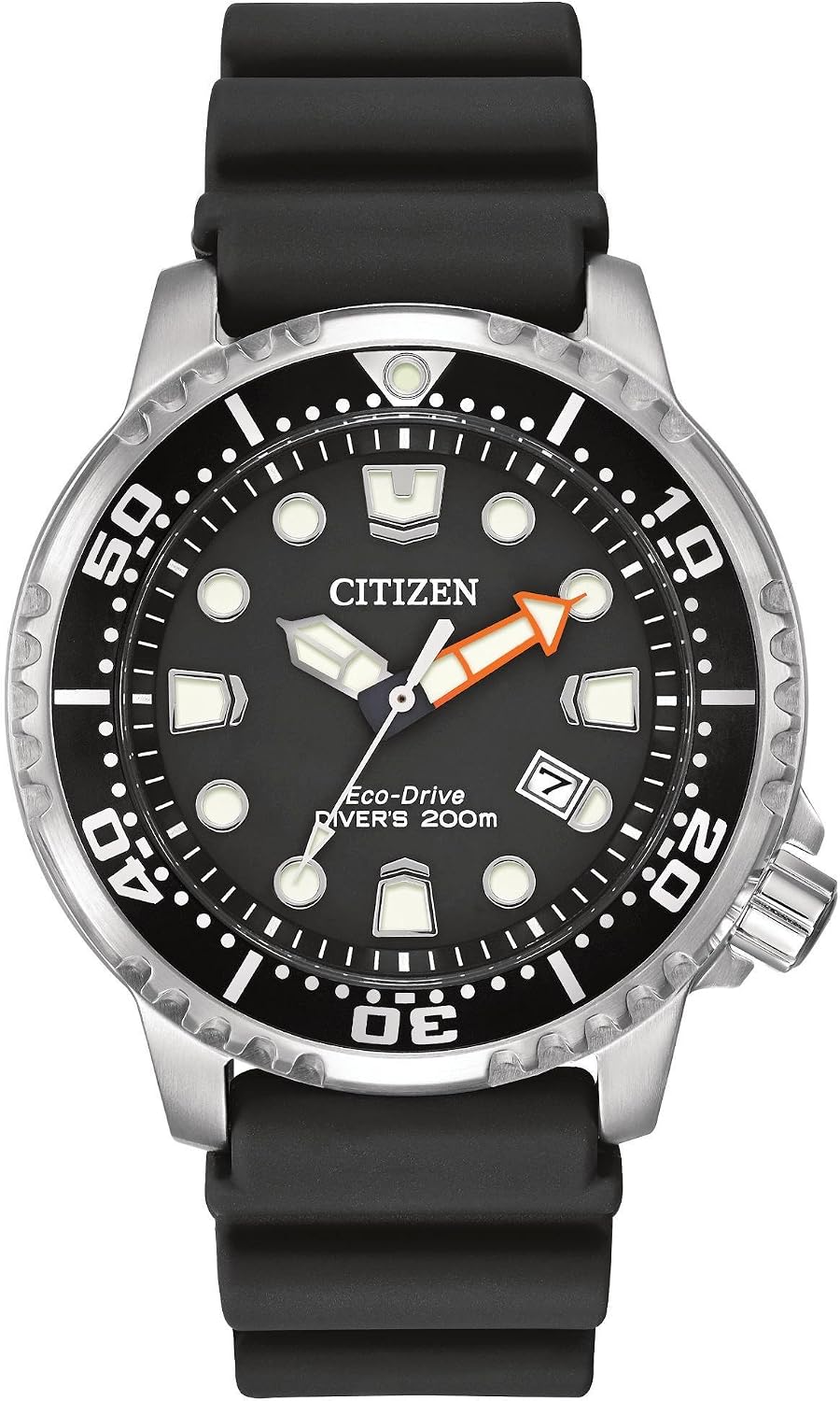 CITIZEN Promaster Dive Eco-Drive Watch, 3-Hand Date, ISO Certified, Luminous Hands and Markers, Rotating Bezel