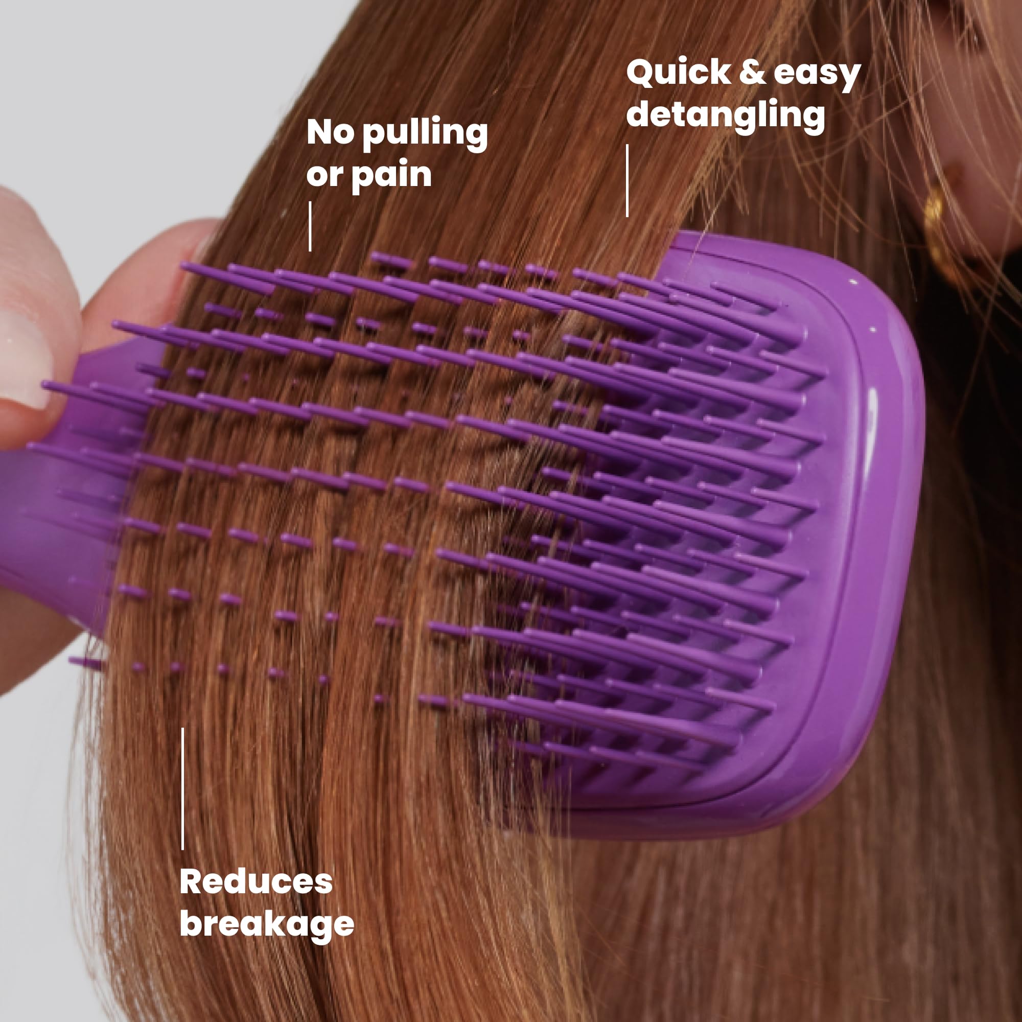 Tangle Teezer Ultimate Detangler Brush, Straight to Wavy, Apricot Blaze | Patented two-tier, regular-flex teeth reduce breakage & split ends on wet or dry hair; Shower-friendly hairbrush for all ages