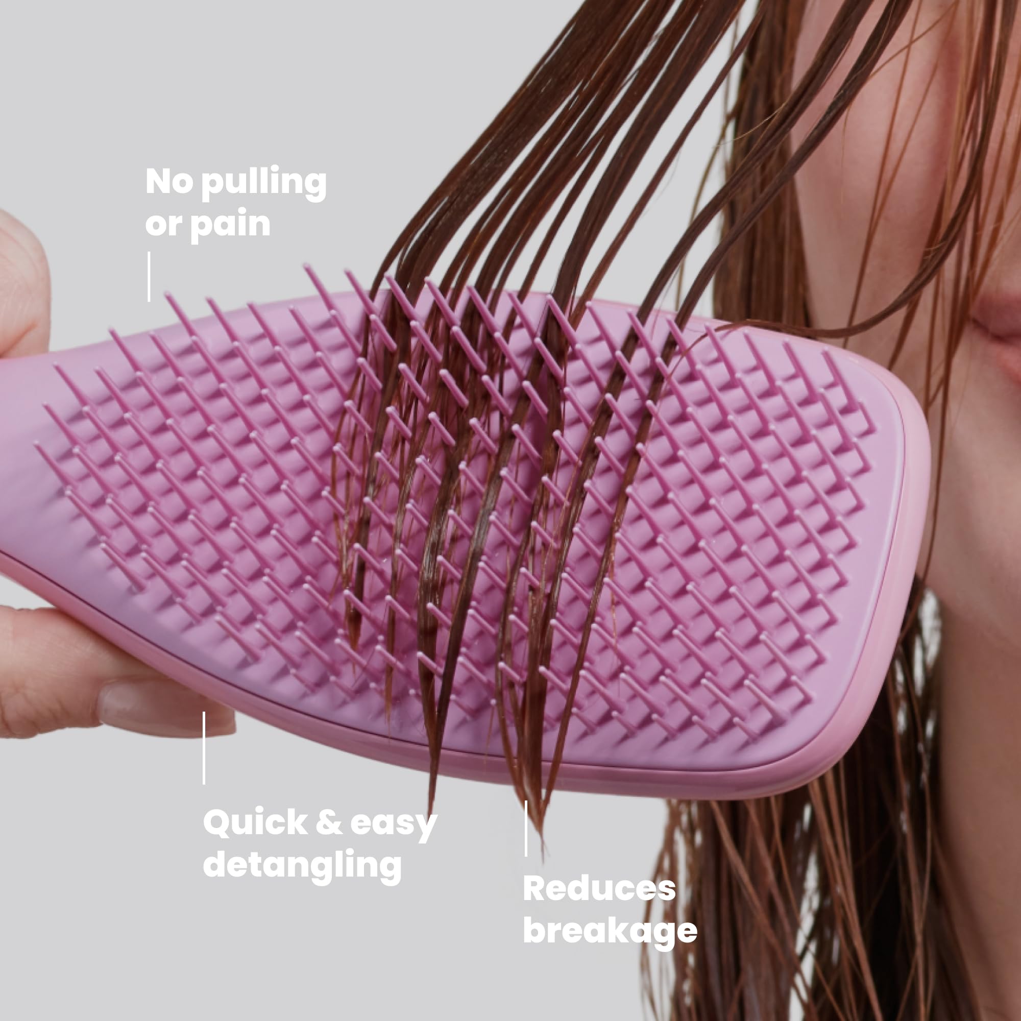 Tangle Teezer Ultimate Detangler Brush, Straight to Wavy, Apricot Blaze | Patented two-tier, regular-flex teeth reduce breakage & split ends on wet or dry hair; Shower-friendly hairbrush for all ages