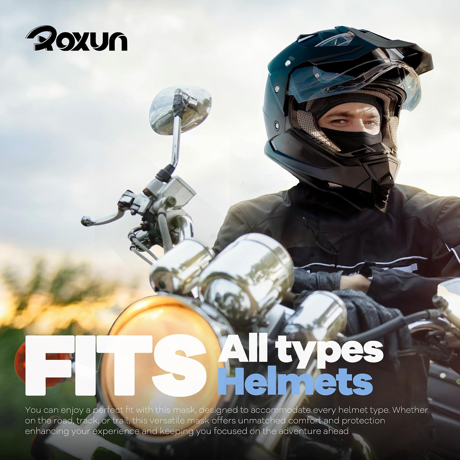 ROXUN Ski Mask Balaclava, Motorcycle Summer Cooling Breathable UV Protector | Windproof & Warm, Adjustable & Secure, Breathable & Dry-Fit, All-Season Comfort