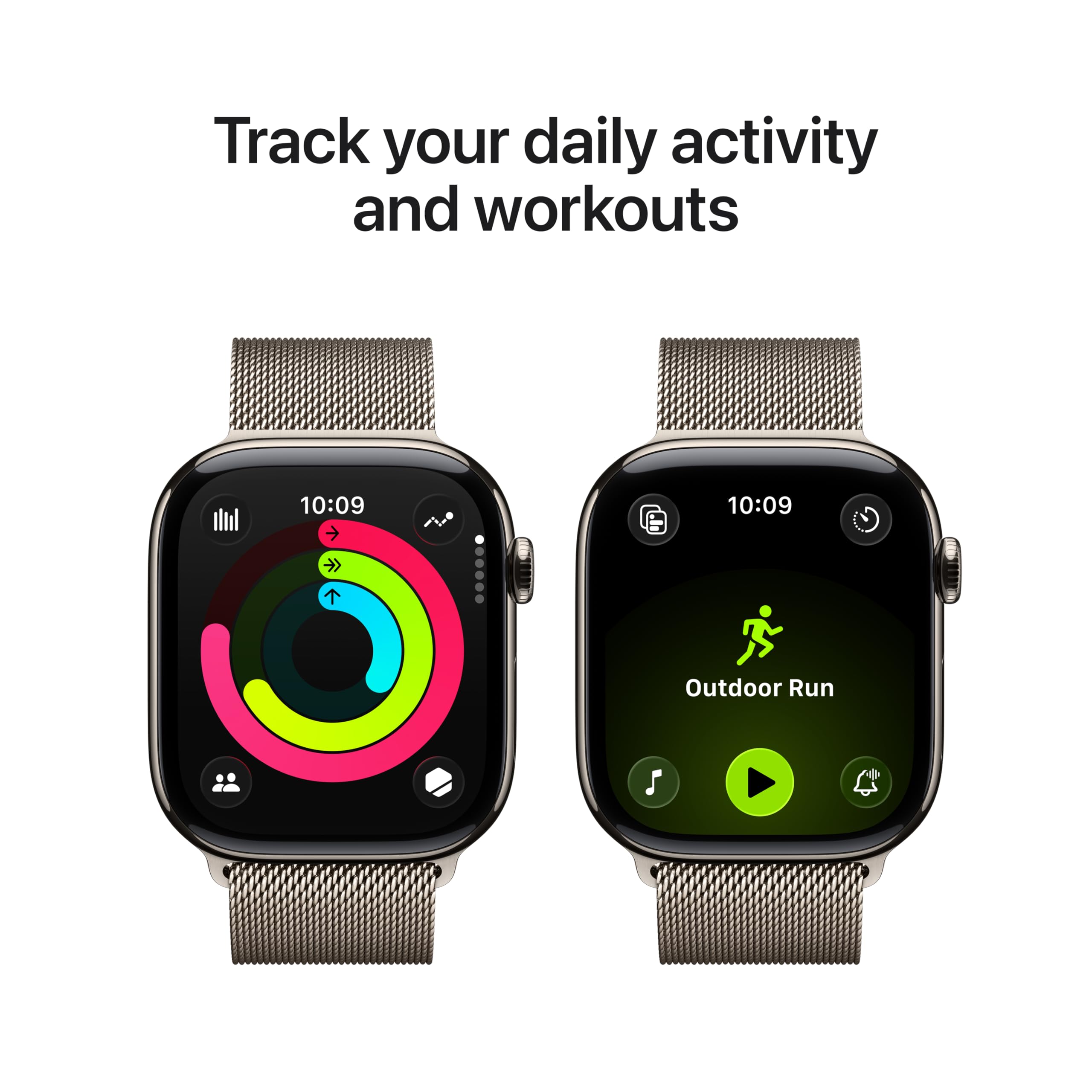 Apple Watch Series 11 [GPS 46mm] Smartwatch with Rose Gold Aluminum Case with Light Blush Sport Band - M/L. Sleep Score, Fitness Tracker, Health Monitoring, Always-On Display, Water Resistant