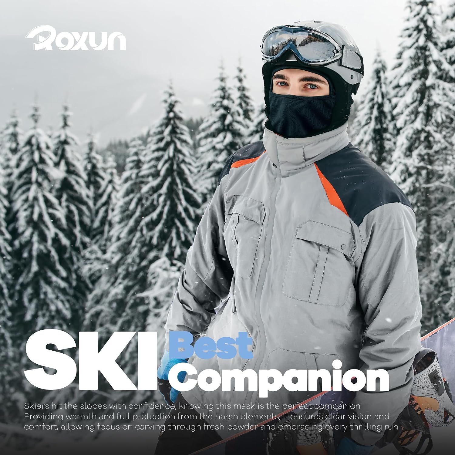 ROXUN Ski Mask Balaclava, Motorcycle Summer Cooling Breathable UV Protector | Windproof & Warm, Adjustable & Secure, Breathable & Dry-Fit, All-Season Comfort