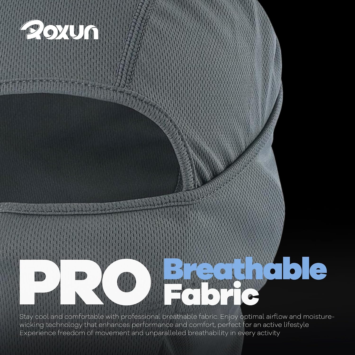 ROXUN Ski Mask Balaclava, Motorcycle Summer Cooling Breathable UV Protector | Windproof & Warm, Adjustable & Secure, Breathable & Dry-Fit, All-Season Comfort