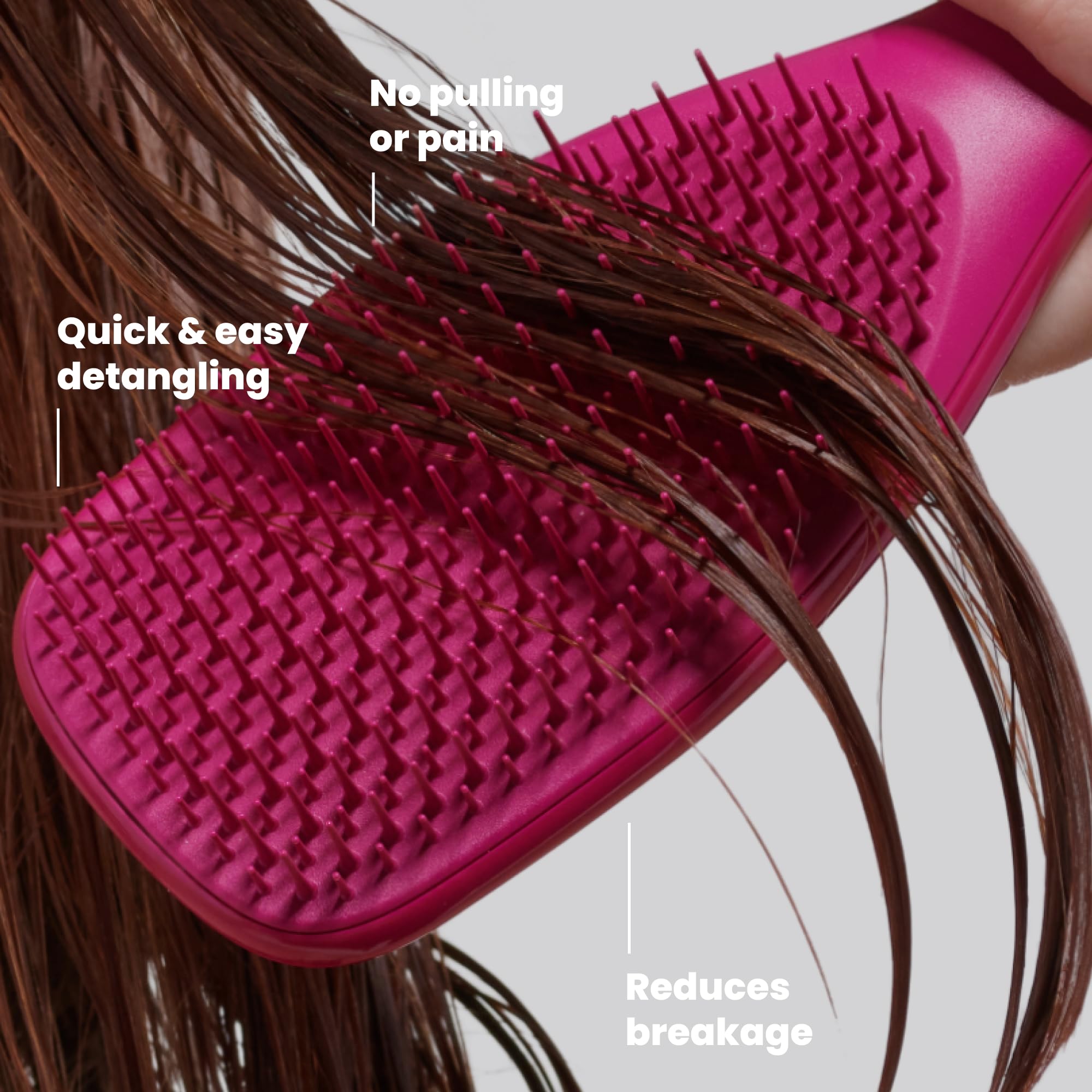Tangle Teezer Ultimate Detangler Brush, Straight to Wavy, Apricot Blaze | Patented two-tier, regular-flex teeth reduce breakage & split ends on wet or dry hair; Shower-friendly hairbrush for all ages