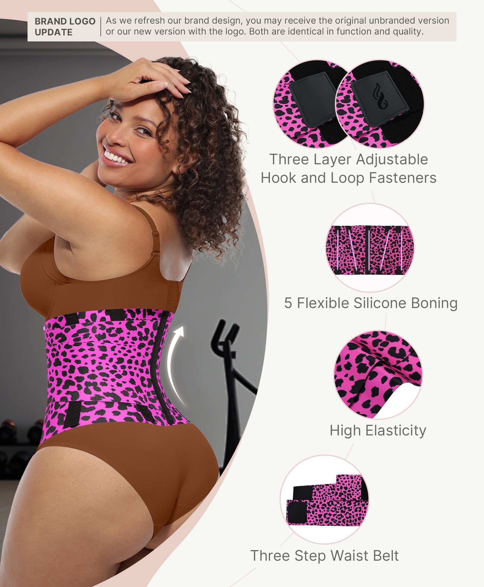 FeelinGirl Waist Trainer Belt Cincher Corset Tummy Control Faja Body Shaper | Hourglass Shaping, Triple Wrap, Hook-loop Closure, Postpartum Gym Workout, Underbust Girdle, Perspiring Fabric