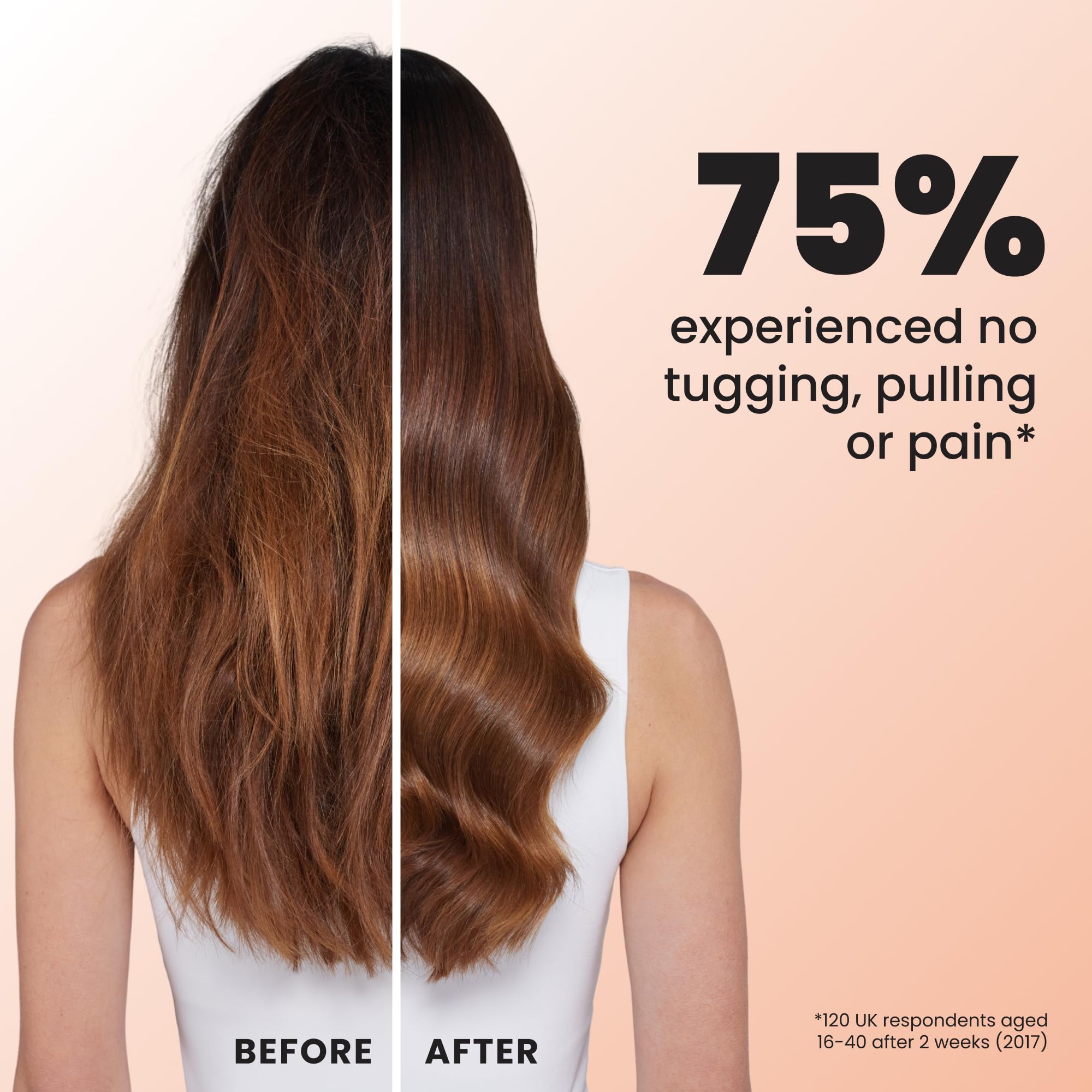 Tangle Teezer Ultimate Detangler Brush, Straight to Wavy, Apricot Blaze | Patented two-tier, regular-flex teeth reduce breakage & split ends on wet or dry hair; Shower-friendly hairbrush for all ages