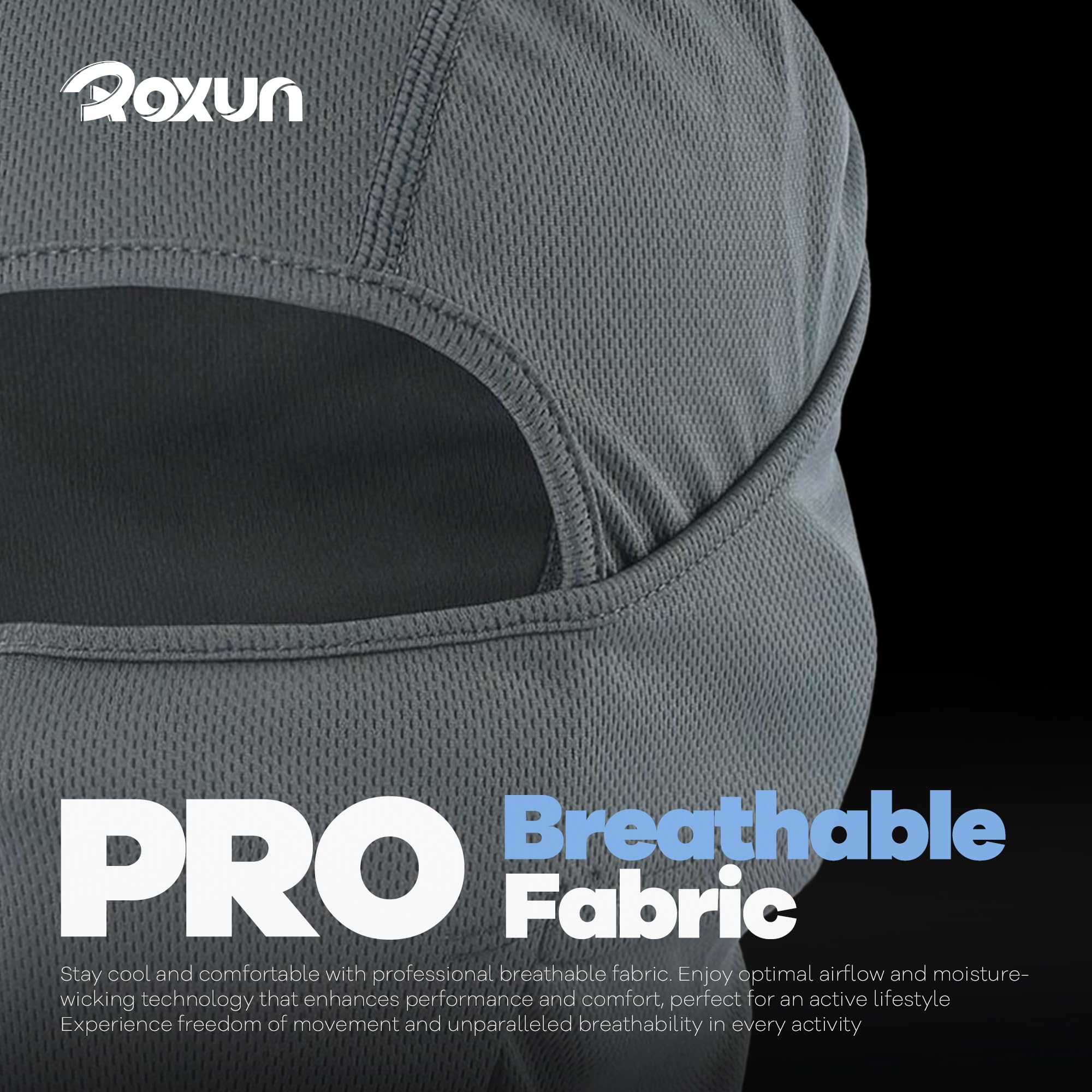 ROXUN Ski Mask Balaclava, Motorcycle Summer Cooling Breathable UV Protector | Windproof & Warm, Adjustable & Secure, Breathable & Dry-Fit, All-Season Comfort