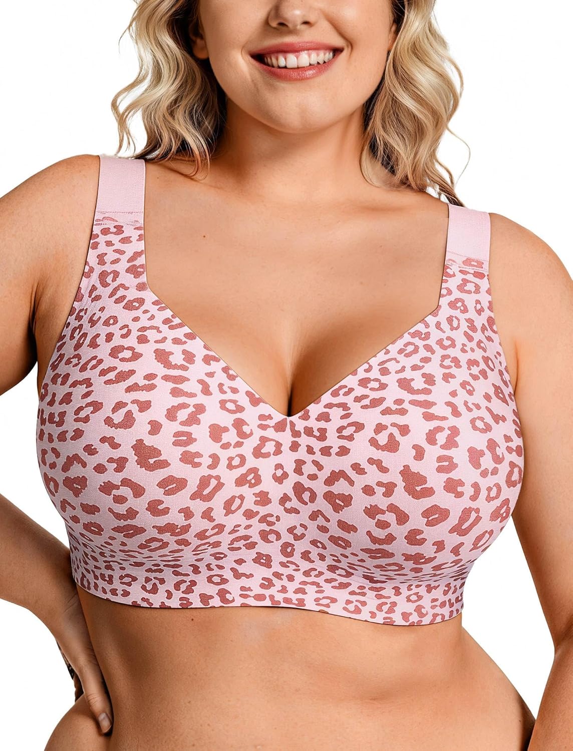 OEAK Womens Wireless Jelly Bras Plus Size Support Push Up Comfortable Bra | no underwire,full coverage,for large breast,minimizer bra,seamless,tshirt bras,everyday bra