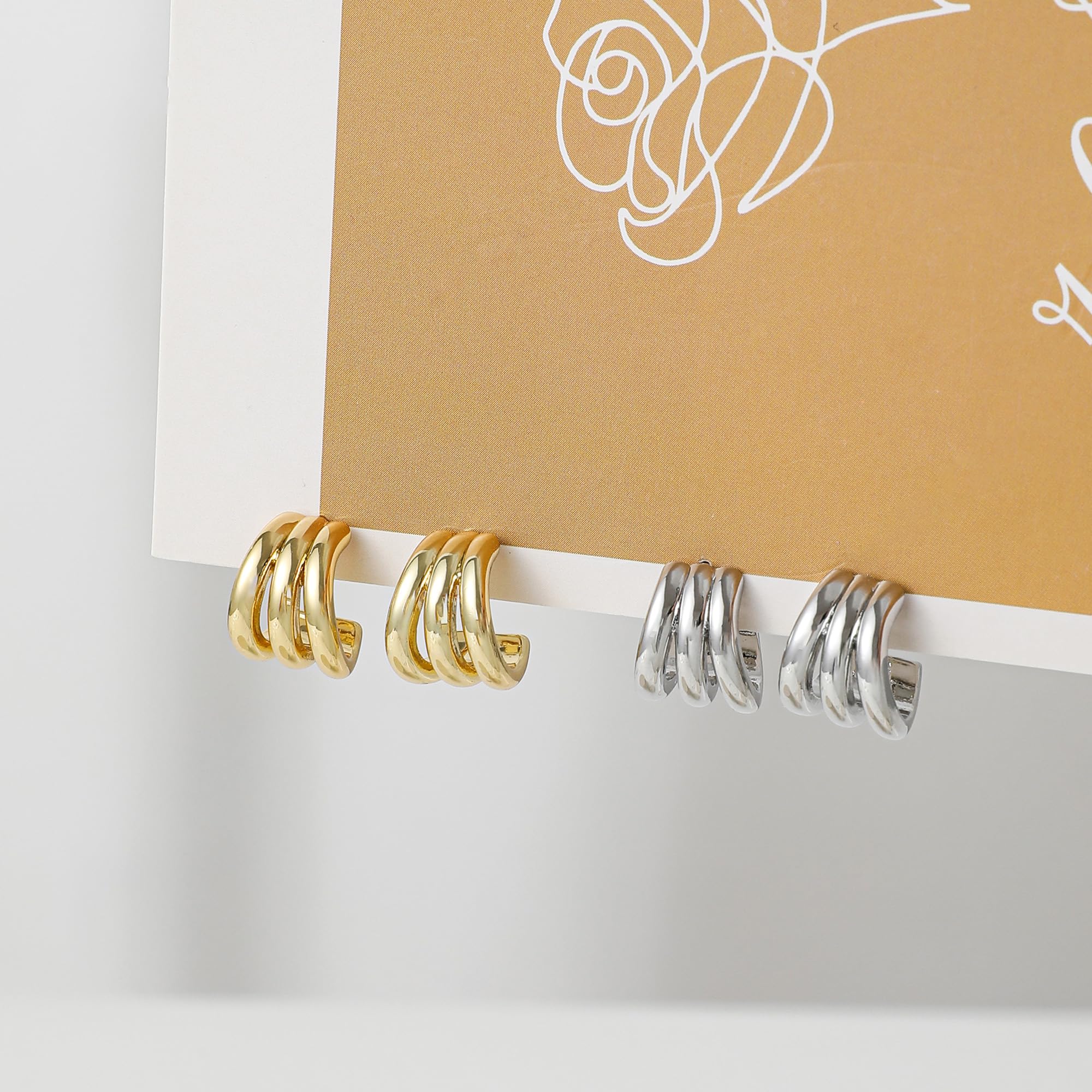 SHERLOVE Chunky Knot Gold Earrings Women Statement Drop Dangle Earrings | 14K Gold Plated Hypoallergenic Lightweight,Trendy Dainty Elegant Cute,Women Gold Jewelry Fashion Accessories Gifts