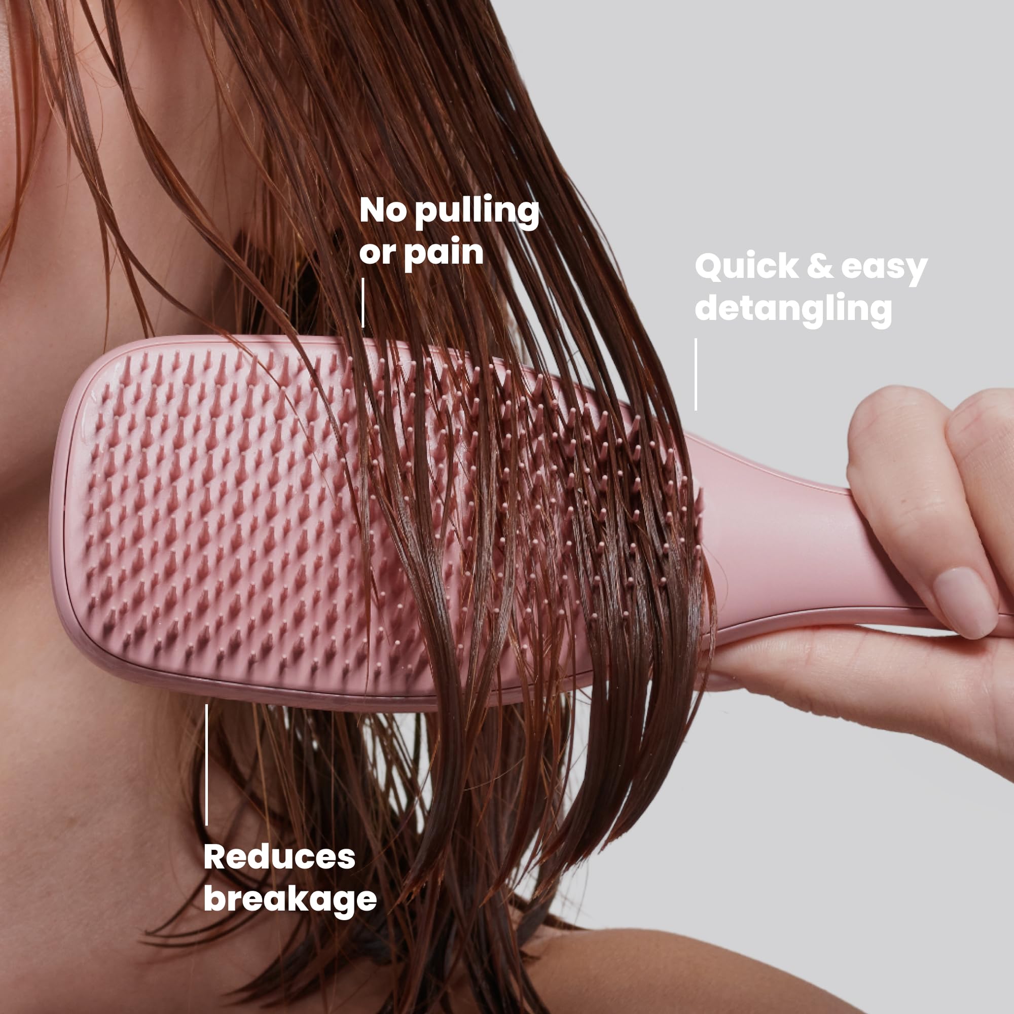 Tangle Teezer Ultimate Detangler Brush, Straight to Wavy, Apricot Blaze | Patented two-tier, regular-flex teeth reduce breakage & split ends on wet or dry hair; Shower-friendly hairbrush for all ages