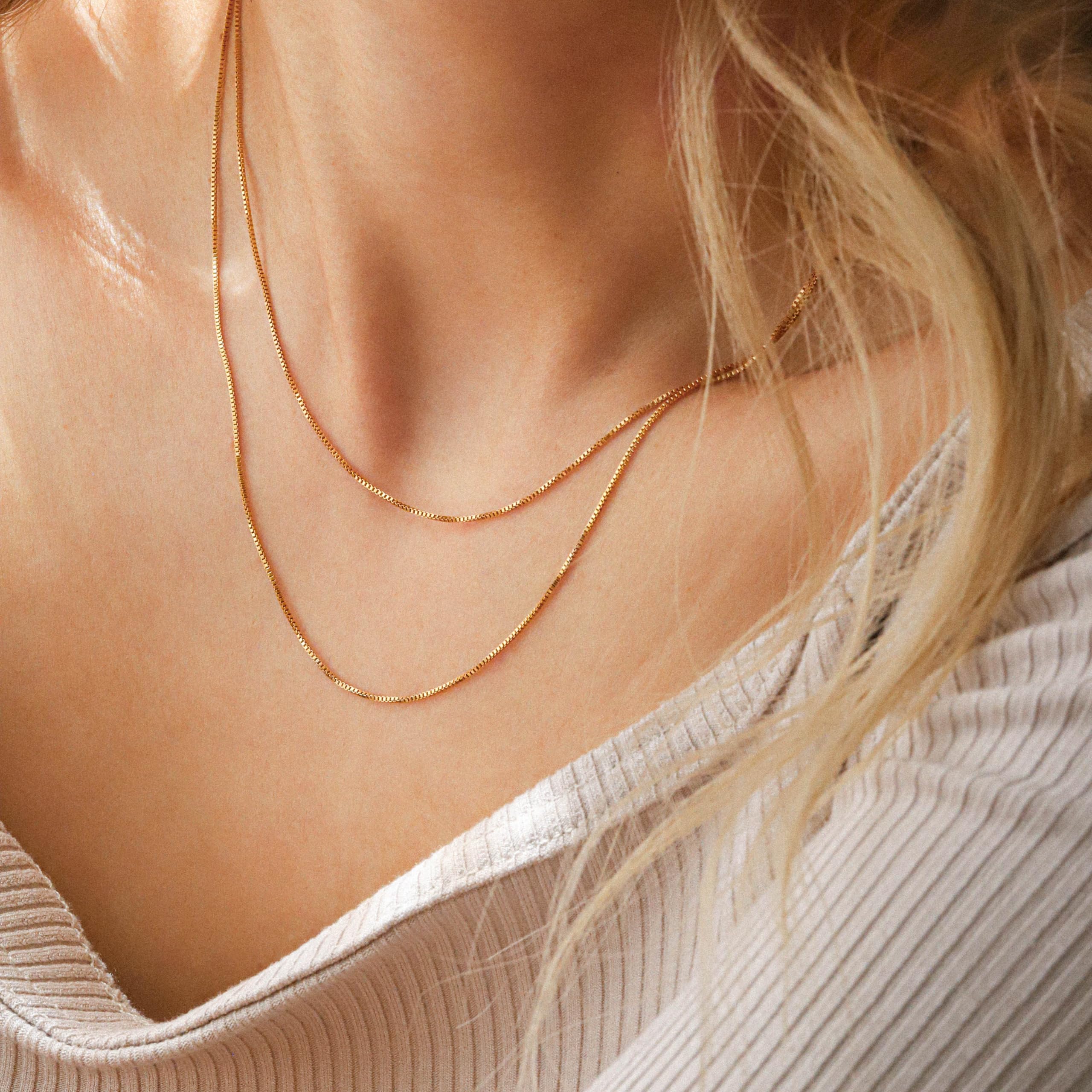CHESKY 14K Gold Plated Layered Chain Necklace for Women | Trendy Cuban Link Chain, Chunky Paperclip Chain, Toggle Clasp Necklace, Fashion Gold Jewelry, Daily Gift for Women